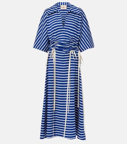 Striped cotton jersey midi dress - Plan C - Modalova