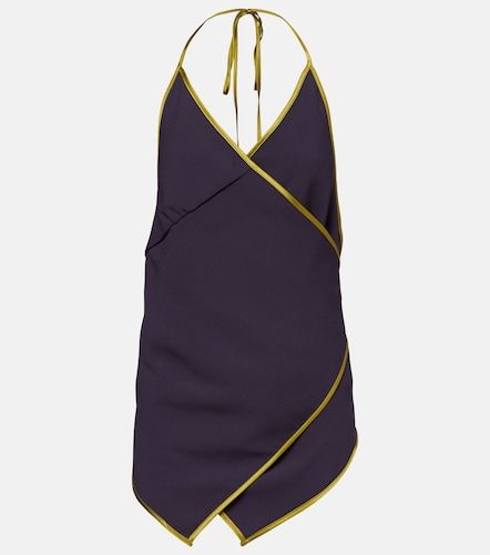 Crepe satin wrap top - Dries Van Noten - Modalova