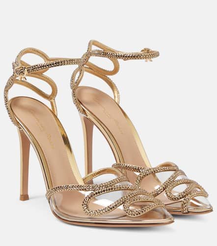 Embellished leather and PVC sandals - Gianvito Rossi - Modalova