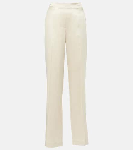 Gerade Mid-Rise-Hose Tova aus Seidensatin - Joseph - Modalova