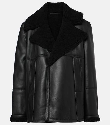 Leather and shearling jacket - Victoria Beckham - Modalova