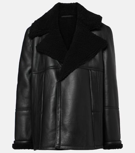 Lederjacke mit Shearling - Victoria Beckham - Modalova