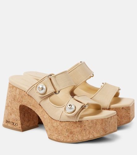 Mules Fayence de lona con plataforma - Jimmy Choo - Modalova