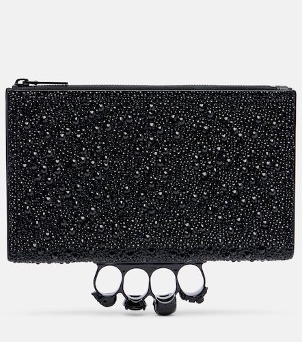 Bustina Knuckle in pelle con borchie - McQueen - Modalova