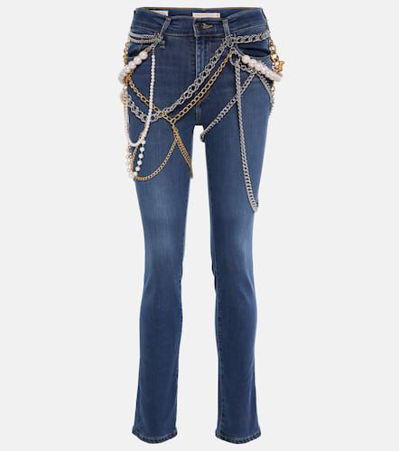 Chain-detail mid-rise slim jeans - Junya Watanabe - Modalova