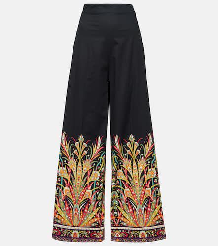 Printed cotton-blend flared pants - Etro - Modalova