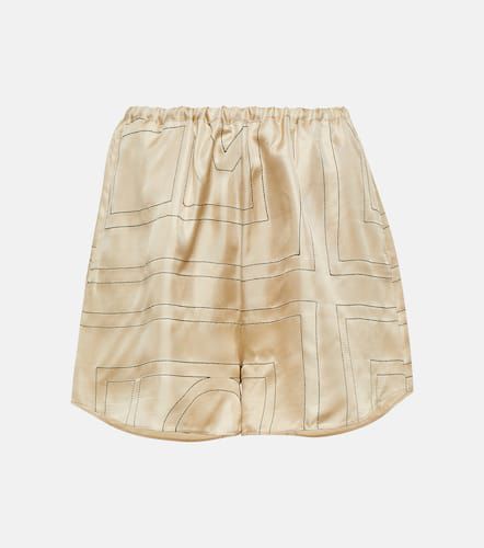 Toteme Shorts de seda con logo - Toteme - Modalova