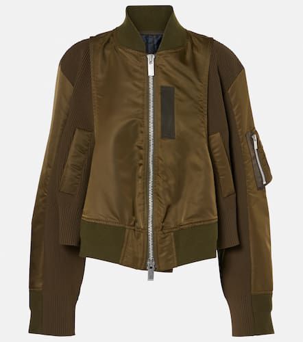 Bomberjacke aus Twill und Jersey - Sacai - Modalova