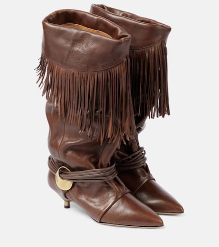 Botas altas Elten 45 de piel con flecos - Isabel Marant - Modalova