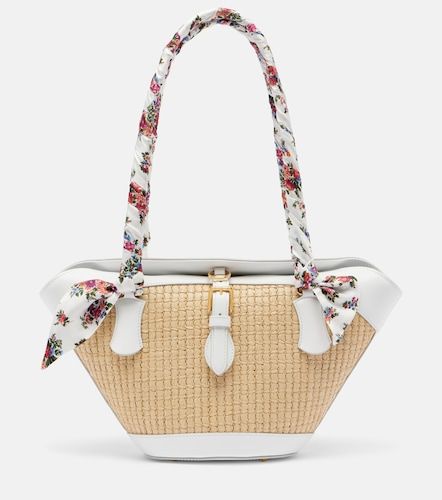 Capri Medium leather-trimmed raffia tote bag - Dolce&Gabbana - Modalova