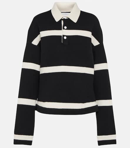 Striped wool-blend polo sweater - JW Anderson - Modalova