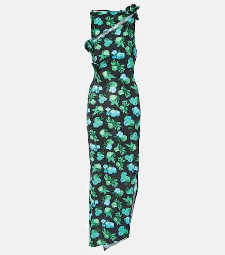 Embroidered printed asymmetric maxi dress - Coperni - Modalova