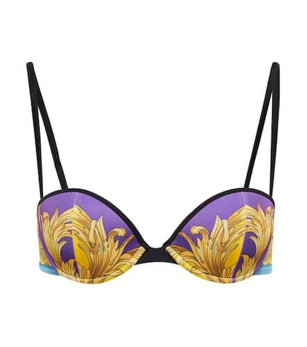 Printed balconette bikini top - Versace - Modalova