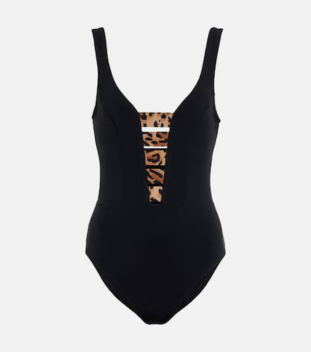 Leopard-print strap-detail swimsuit - Karla Colletto - Modalova