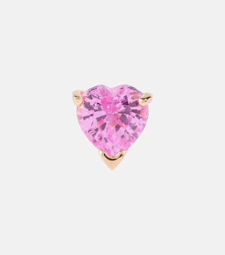 Kt rose single earring with pink sapphire - Roxanne First - Modalova