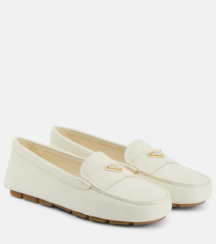 Prada Logo leather moccasins - Prada - Modalova