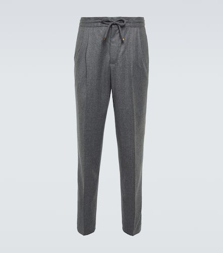 Pantalones tapered de lana virgen - Brunello Cucinelli - Modalova