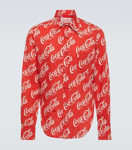X Coca-Cola® Bedrucktes Hemd aus Baumwolle und Leinen - ERL - Modalova