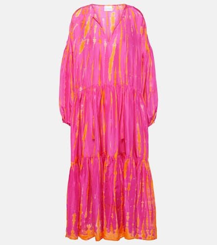 Amelia tie-dye tiered silk midi dress - Anna Kosturova - Modalova