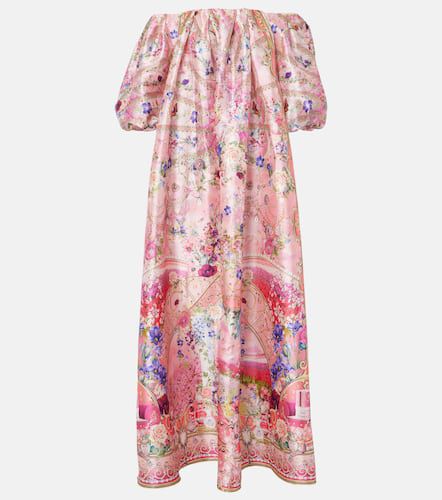 Crystal-embellished floral tafetta maxi dress - Camilla - Modalova