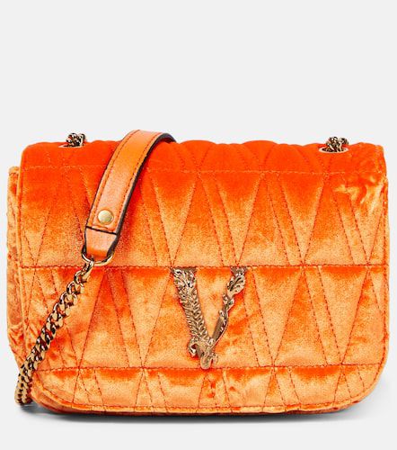 Virtus Small velvet shoulder bag - Versace - Modalova