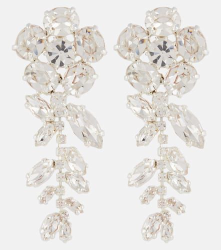 Crystal-embellished floral drop earrings - Magda Butrym - Modalova