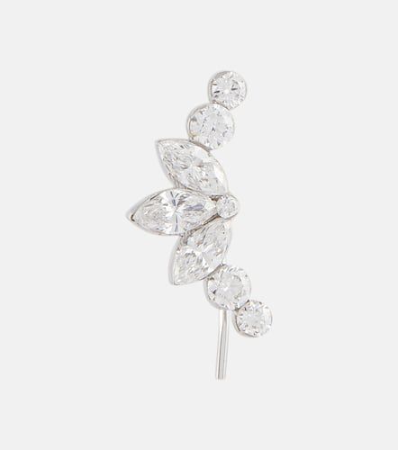 Einzelner Ohrring Invisible Diamond Lotus aus 18kt Weißgold mit Diamanten - Maria Tash - Modalova