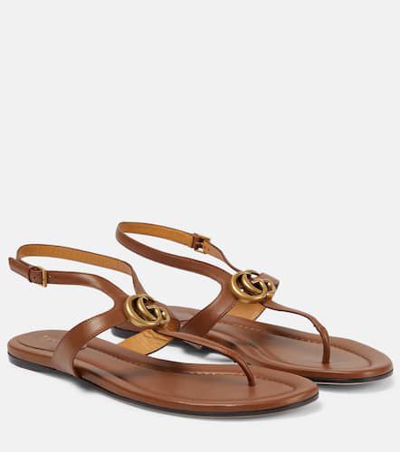 Gucci Double G leather sandals - Gucci - Modalova