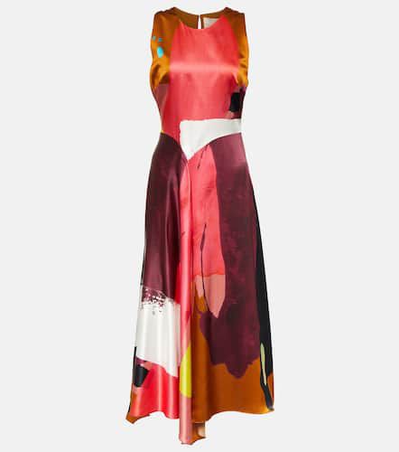 Printed silk satin maxi dress - Roksanda - Modalova