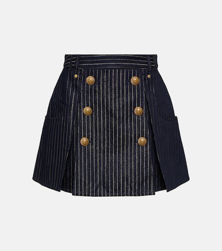 Balmain Minifalda de denim a rayas - Balmain - Modalova