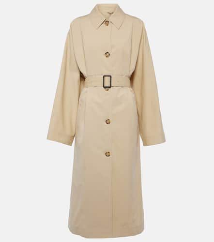 Belted cotton and silk trench coat - Toteme - Modalova