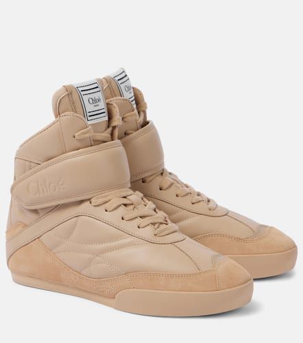 Chloé High-Top Sneakers Kick aus Leder mit Veloursleder - Chloe - Modalova