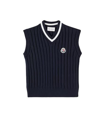 Cable-knit cotton vest - Moncler Enfant - Modalova