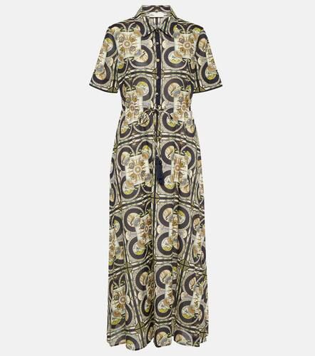 Printed cotton shirt midi dress - Tory Burch - Modalova