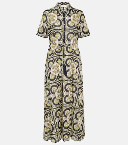 Printed cotton shirt midi dress - Tory Burch - Modalova