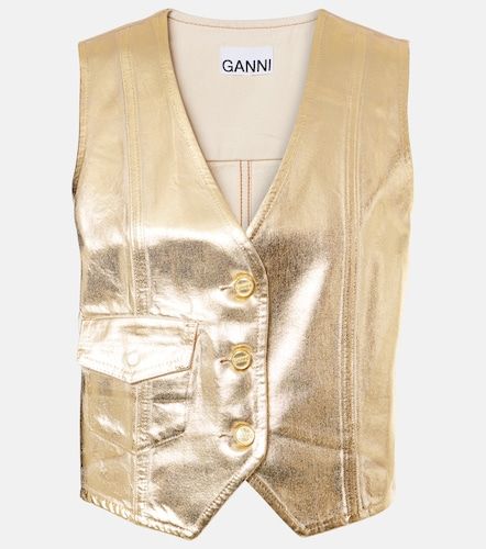 Ganni Chaleco de denim - Ganni - Modalova