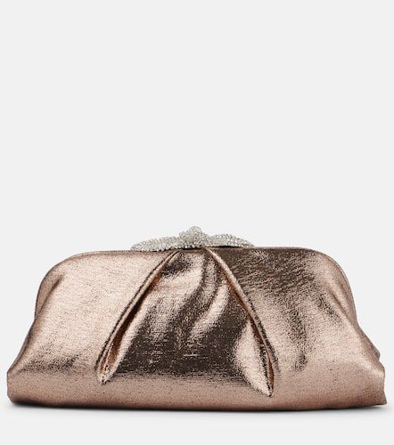 Very Bow Tie embellished satin clutch - Aquazzura - Modalova