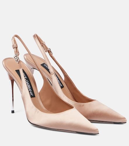 Slingback-Pumps aus Satin - Dolce&Gabbana - Modalova