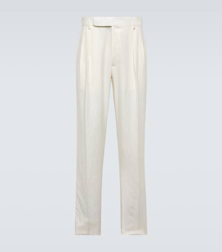 Silk and linen straight pants - Ralph Lauren Purple Label - Modalova