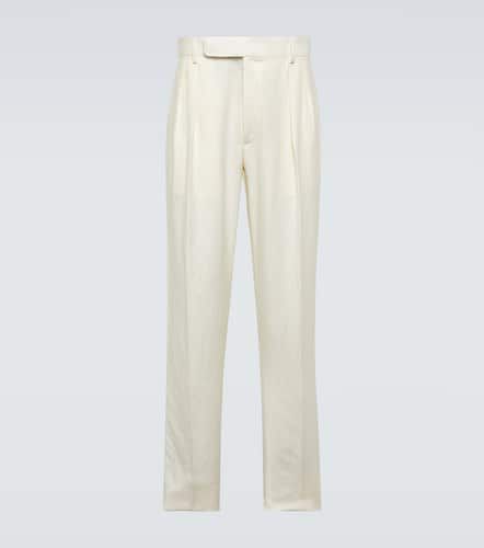 Silk and linen straight pants - Ralph Lauren Purple Label - Modalova