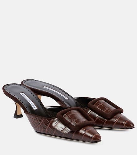 Maysalebi 50 croc-effect leather mules - Manolo Blahnik - Modalova