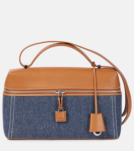 Bolso de denim con ribete de piel - Loro Piana - Modalova