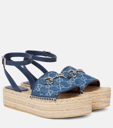 Paloma denim espadrille sandals - Gucci - Modalova