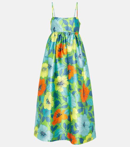 Alémais Vestido midi de satén floral - Alemais - Modalova