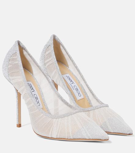 Pumps Love 100 in tulle con glitter - Jimmy Choo - Modalova