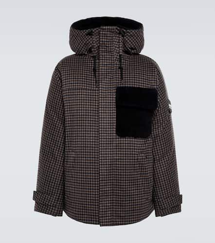 Checked cashmere down jacket - Giorgio Armani - Modalova