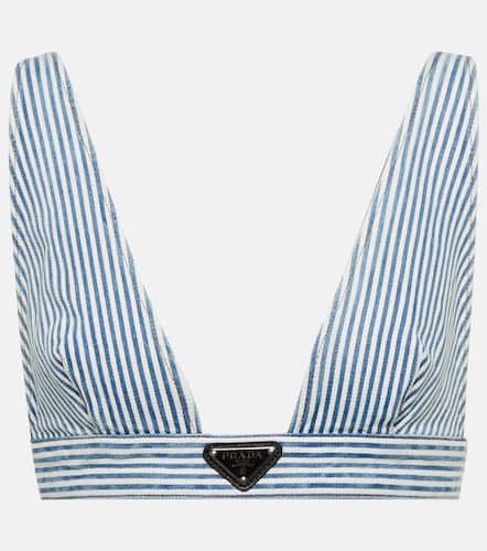 Prada Bralette di jeans a righe - Prada - Modalova