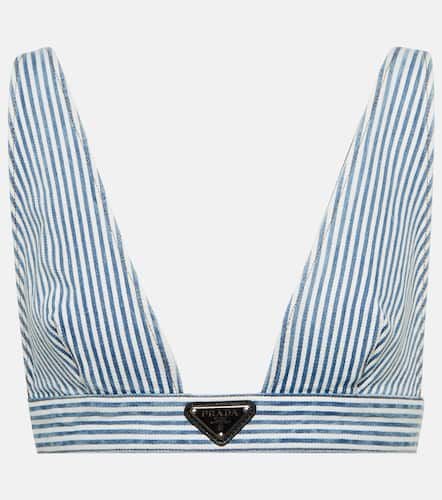 Prada Logo denim bralette