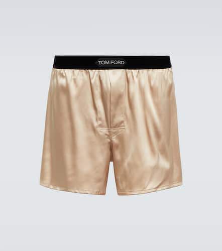 Tom Ford Logo silk boxer shorts - Tom Ford - Modalova
