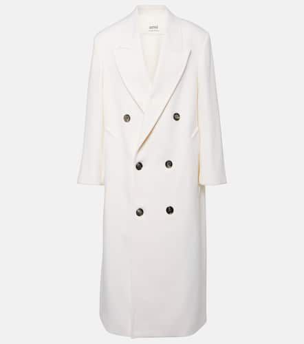 Double-breasted wool-blend overcoat - Ami Paris - Modalova